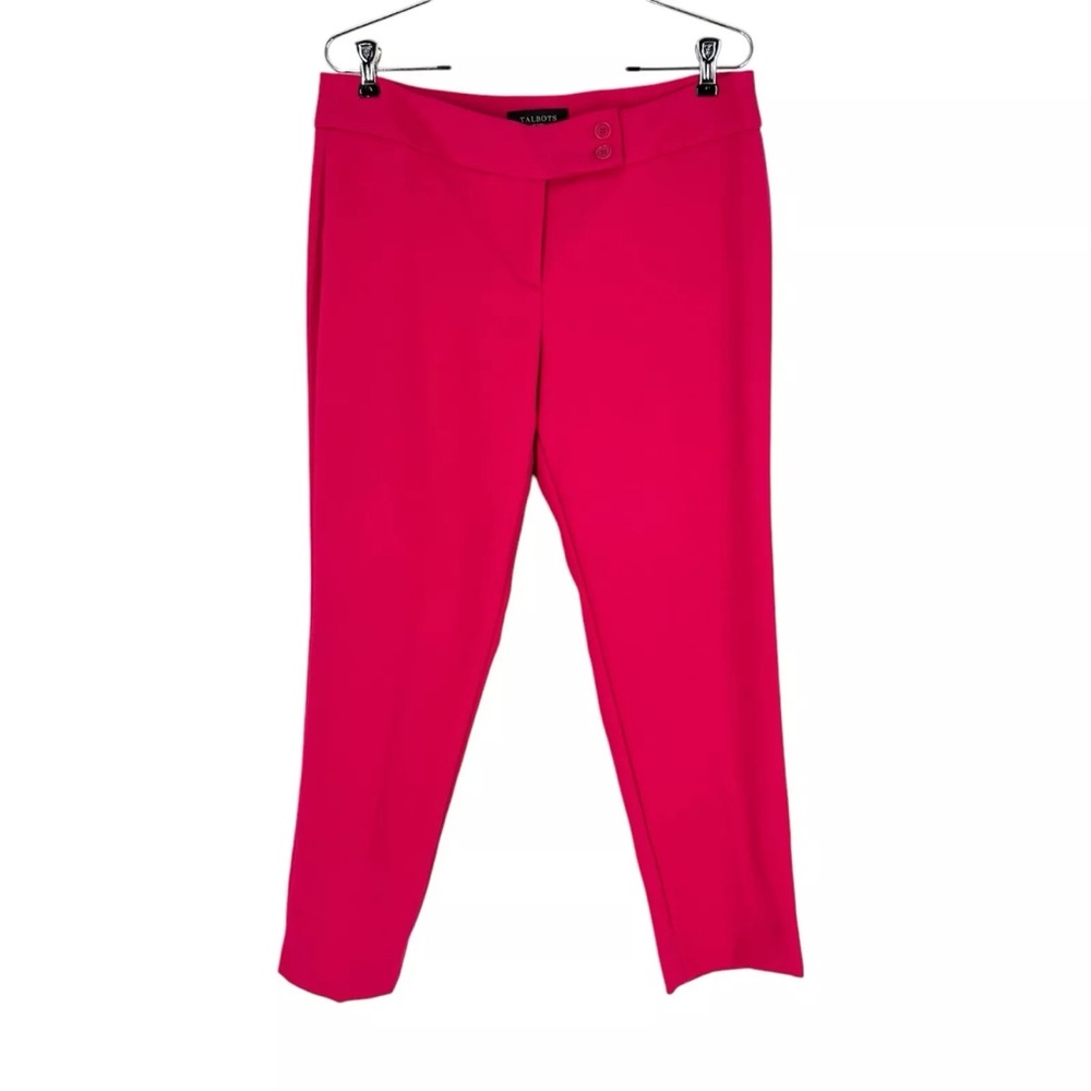 Talbots Pants Womens Size 10P Fuchsia Pink Signature Fit Classic Trousers